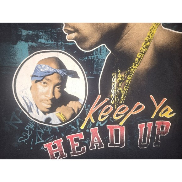 2Pac Tupac Keep Ya Head Up Graphic Tee Sz S Black Bravado 2020 Rap Hip Hop Shirt - Picture 6 of 12